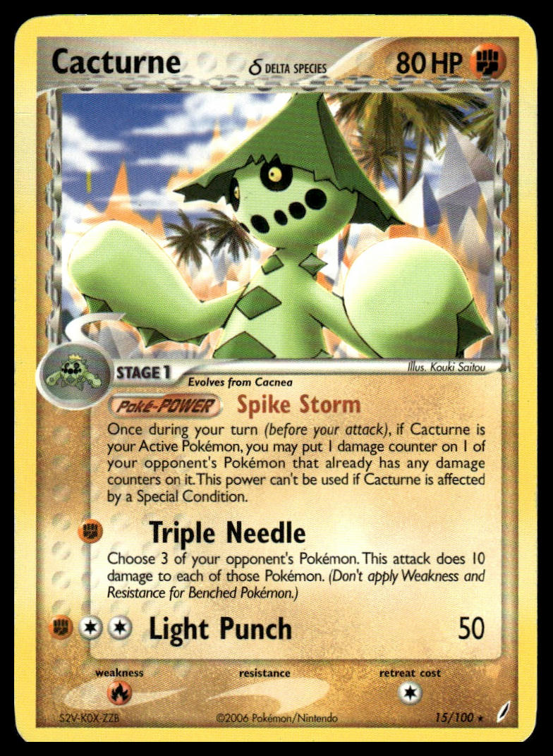 Pokemon TCG Cacturne (Delta Species) #15/100 Crystal Guardians