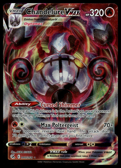 Pokemon TCG Chandelure VMAX #040/264 SWSH08: Fusion Strike