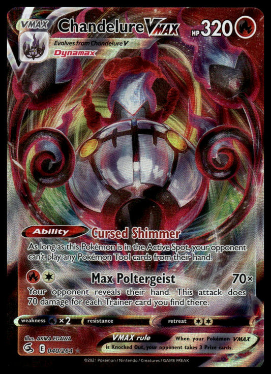 Pokemon TCG Chandelure VMAX #040/264 SWSH08: Fusion Strike