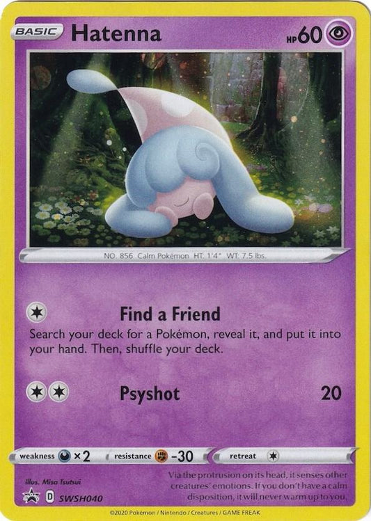 Pokemon Hatenna SWSH040 SWSH Black Star Promos