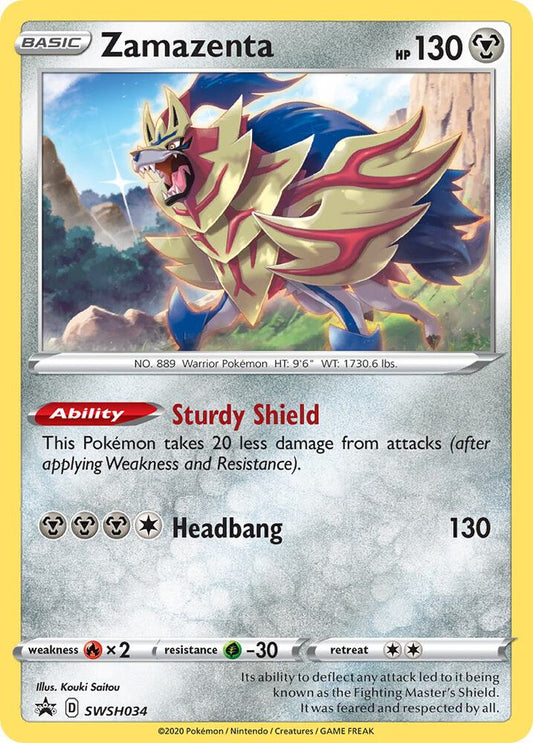 Pokemon Zamazenta SWSH034 SWSH Black Star Promos