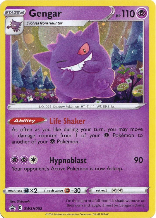 Pokemon Gengar SWSH052 SWSH Black Star Promos