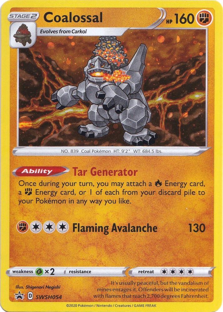 Pokemon Coalossal SWSH054 SWSH Black Star Promos