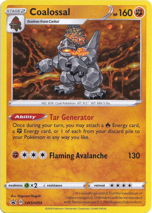 Pokemon Coalossal SWSH054 SWSH Black Star Promos