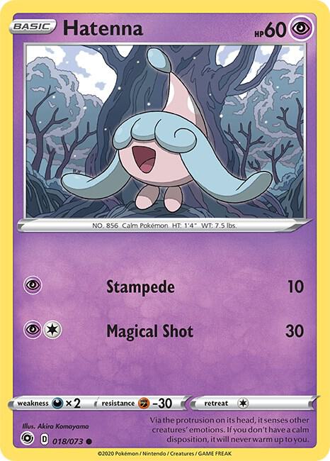 Pokemon Hatenna 18/73 Champion's Path