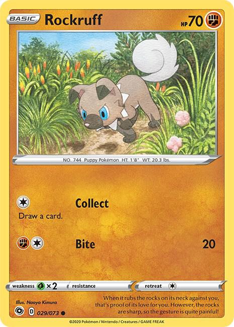 Pokemon Rockruff 29/73 Champion's Path