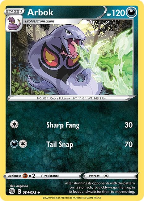 Pokemon Arbok 34/73 Champion's Path