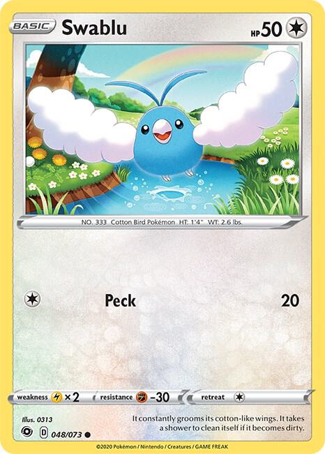 Pokemon Swablu 48/73 Champion's Path