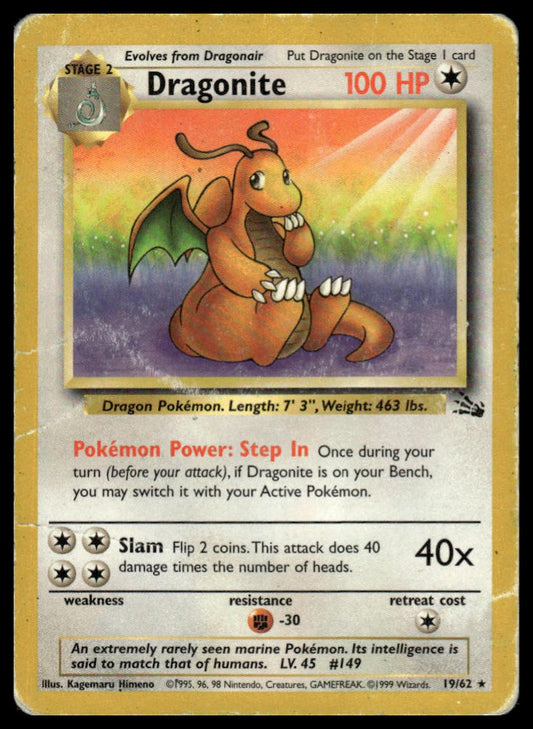 Pokemon TCG Dragonite (4) #04/62 Fossil