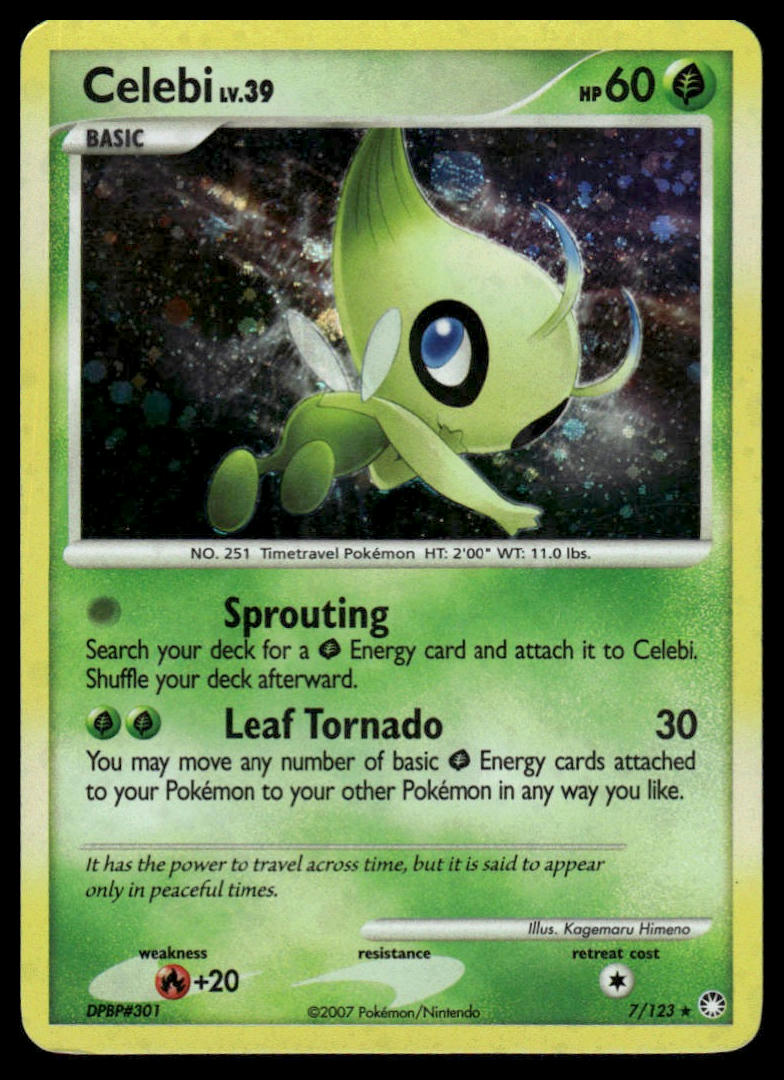 Pokemon TCG Celebi #7/123 Mysterious Treasures