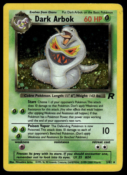 Pokemon TCG Dark Arbok (2) #02/82 Team Rocket