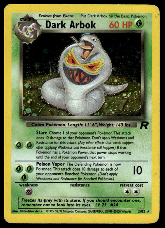 Pokemon TCG Dark Arbok (2) #02/82 Team Rocket