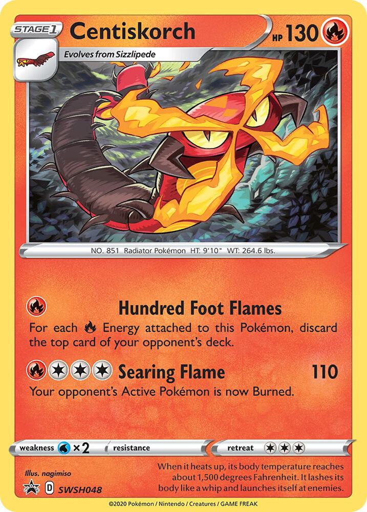Pokemon Centiskorch SWSH048 SWSH Black Star Promos