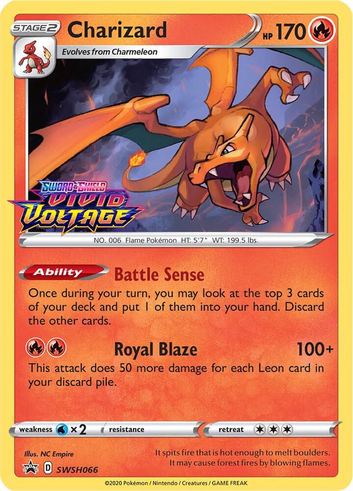 Pokemon Charizard SWSH066 SWSH Black Star Promos