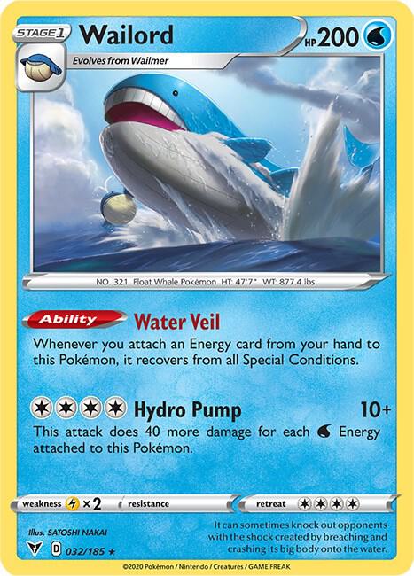 Pokemon Wailord 32/185 Vivid Voltage