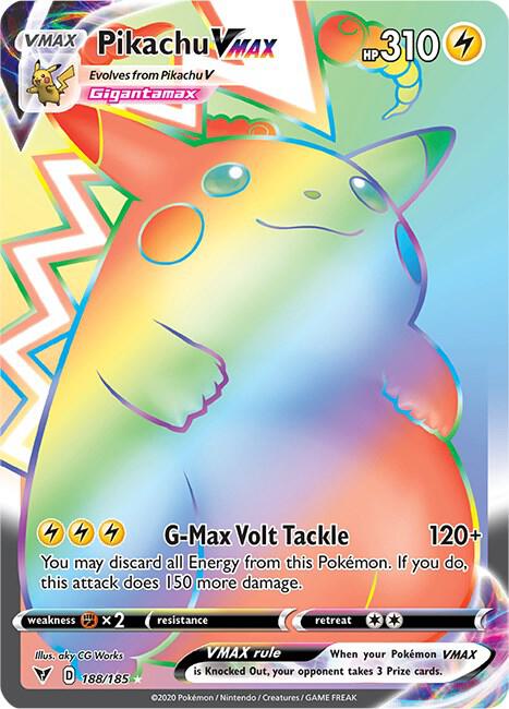 Pokemon Pikachu VMAX 188/185 Vivid Voltage