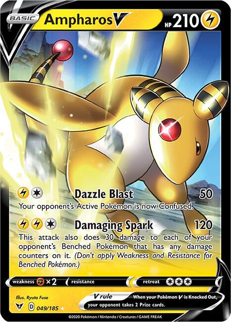 Pokemon Ampharos V 49/185 Vivid Voltage