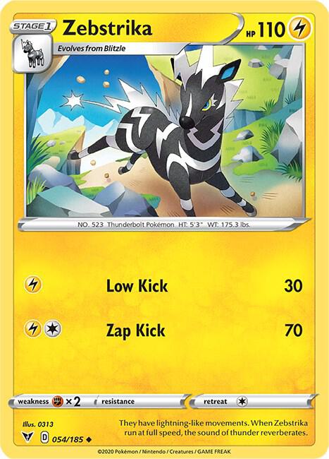 Pokemon Zebstrika 54/185 Vivid Voltage