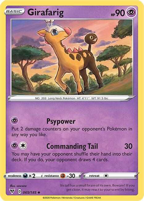 Pokemon Girafarig 65/185 Vivid Voltage