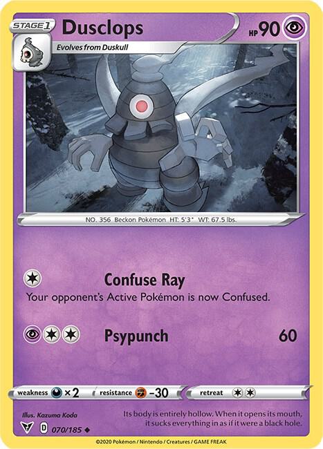 Pokemon Dusclops 70/185 Vivid Voltage