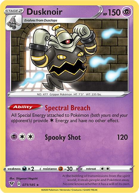 Pokemon Dusknoir 71/185 Vivid Voltage