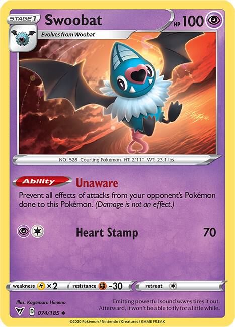 Pokemon Swoobat 74/185 Vivid Voltage