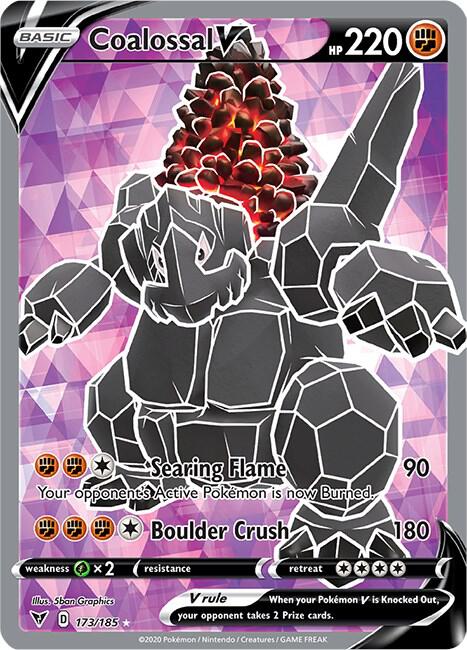 Pokemon Coalossal V 173/185 Vivid Voltage