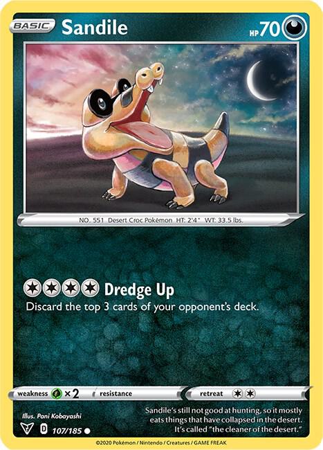 Pokemon Sandile 107/185 Vivid Voltage