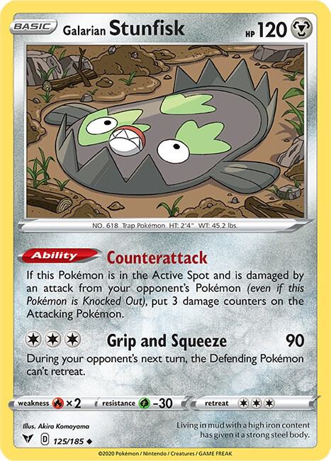 Pokemon Galarian Stunfisk 125/185 Vivid Voltage