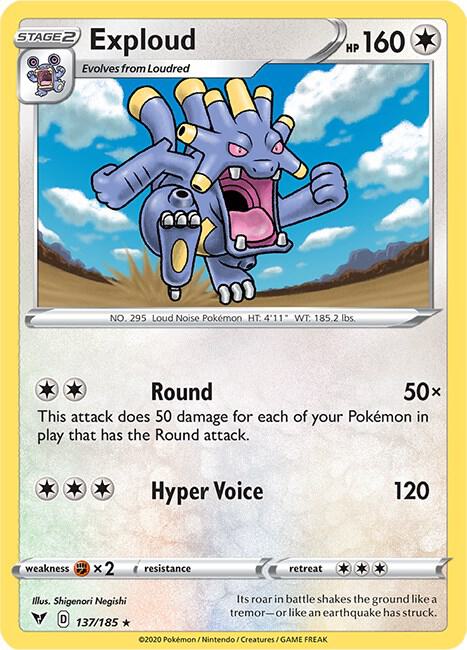 Pokemon Exploud 137/185 Vivid Voltage