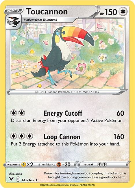 Pokemon Toucannon 145/185 Vivid Voltage