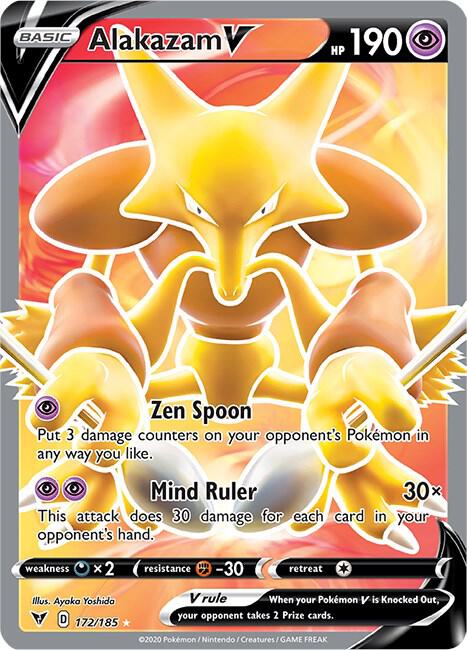 Pokemon Alakazam V 172/185 Vivid Voltage
