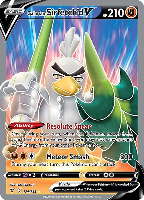 Pokemon Galarian Sirfetch'd V 174/185 Vivid Voltage