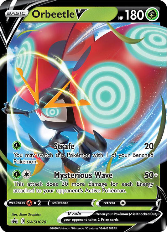 Pokemon Orbeetle V SWSH078 SWSH Black Star Promos