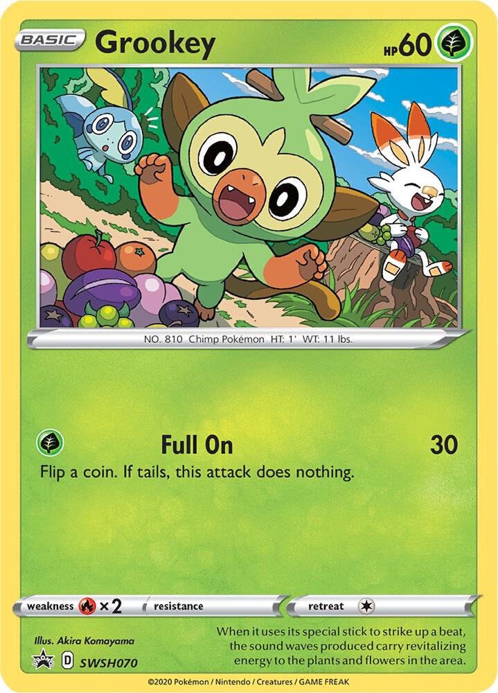 Pokemon Grookey SWSH070 SWSH Black Star Promos