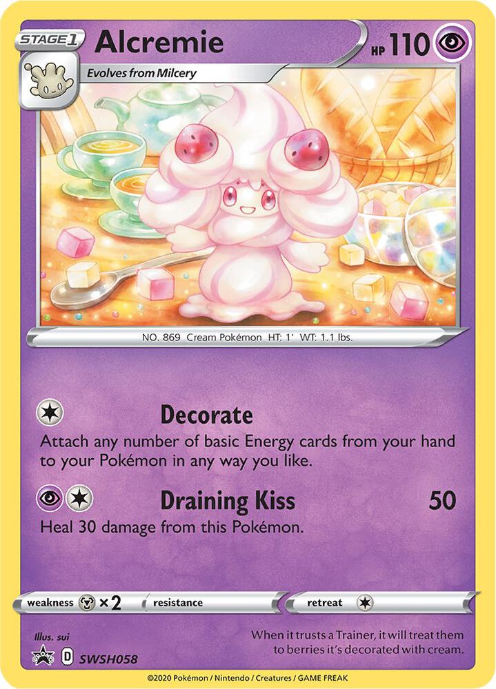 Pokemon Alcremie SWSH058 SWSH Black Star Promos