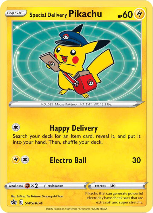 Pokemon Special Delivery Pikachu SWSH074 SWSH Black Star Promos