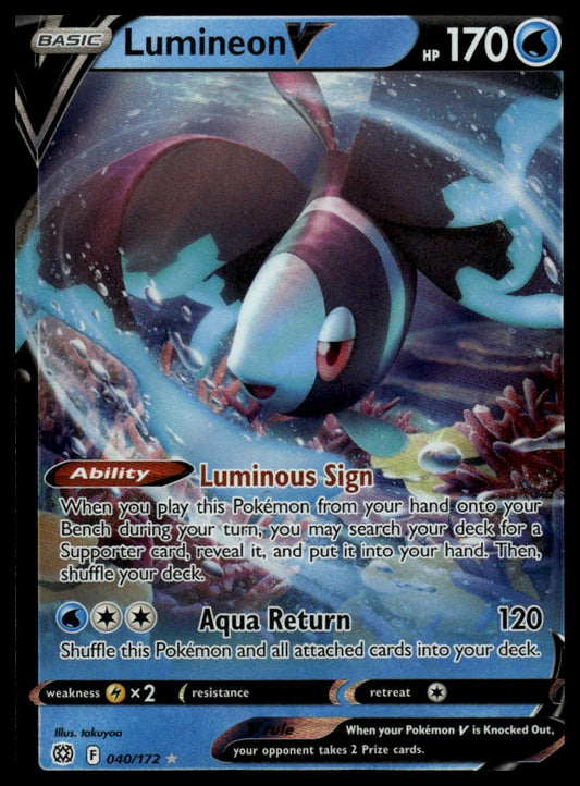 Pokemon TCG Lumineon V #040/172 SWSH09: Brilliant Stars