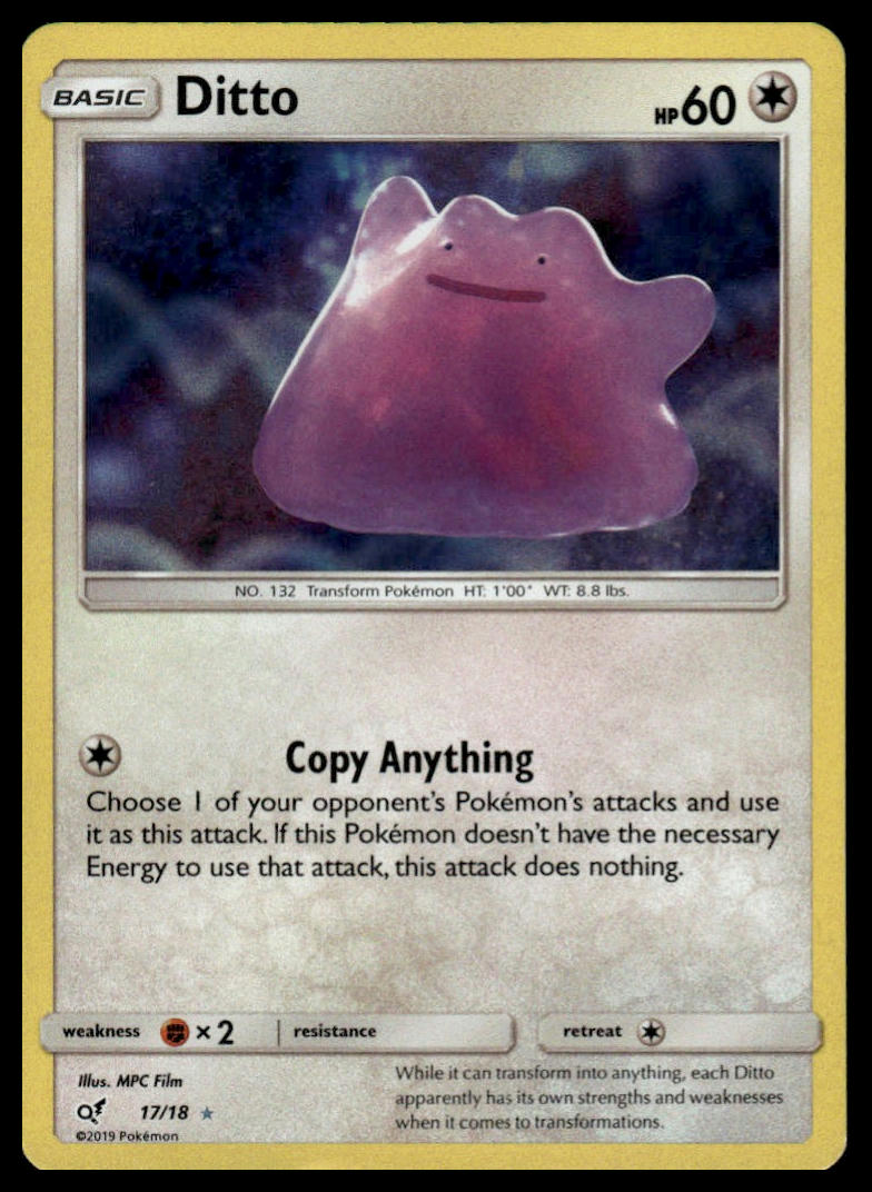 Pokemon TCG Ditto #17/18 Detective Pikachu