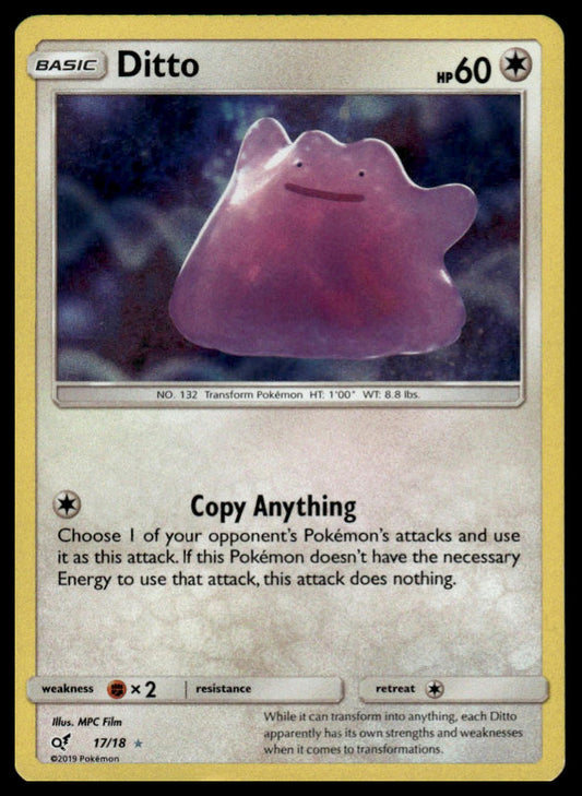 Pokemon TCG Ditto #17/18 Detective Pikachu