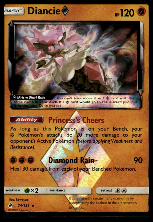 Pokemon TCG Diancie Prism Star #74/131 SM - Forbidden Light
