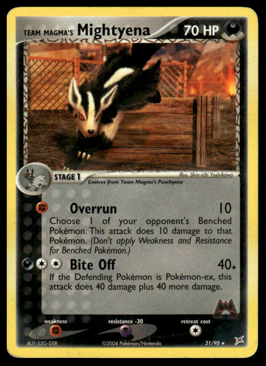 Pokemon TCG Team Magma's Mightyena #21/95 Team Magma vs Team Aqua