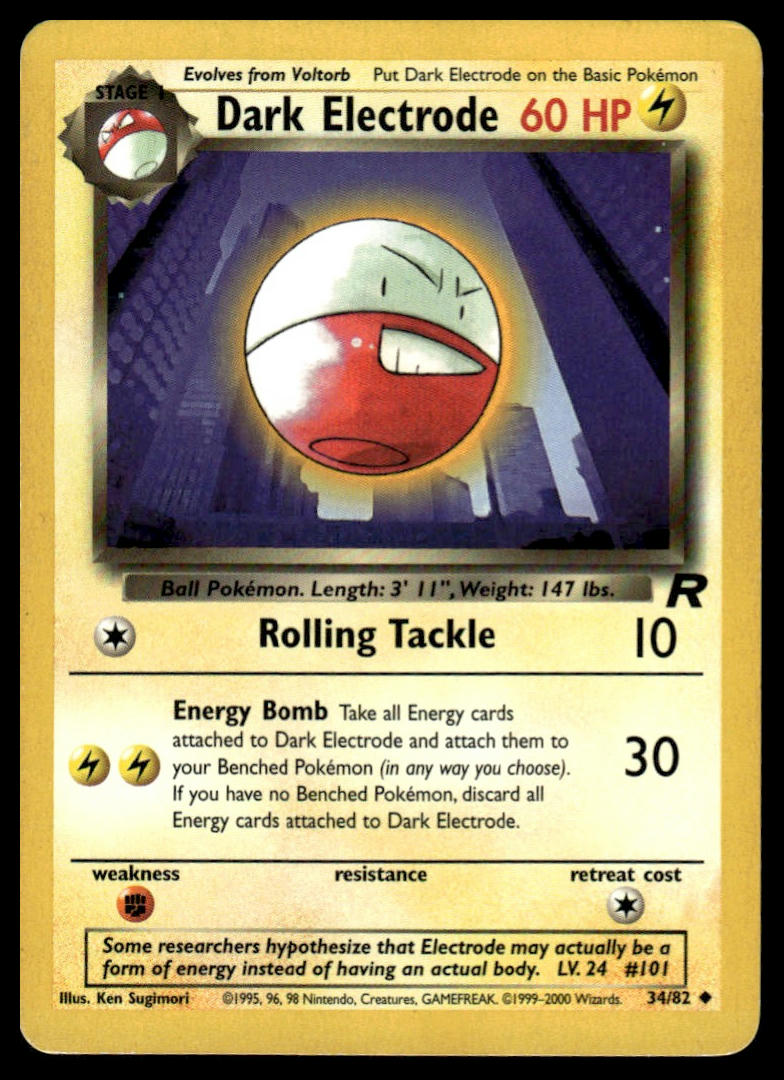 Pokemon TCG Dark Electrode #34/82 Team Rocket