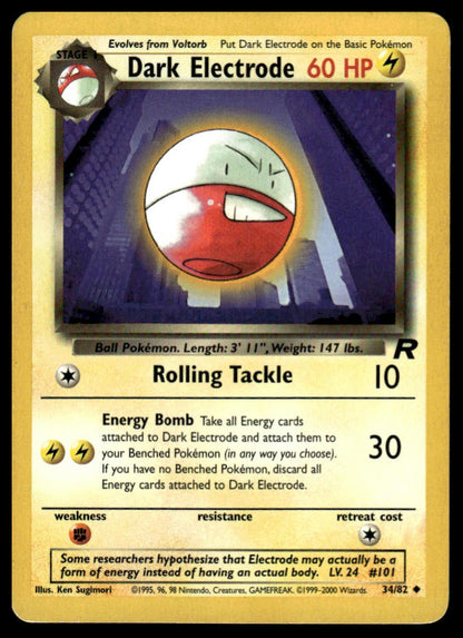 Pokemon TCG Dark Electrode #34/82 Team Rocket