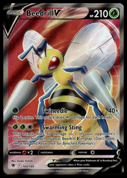 Pokemon TCG Beedrill V (Full Art) #160/189 SWSH10: Astral Radiance