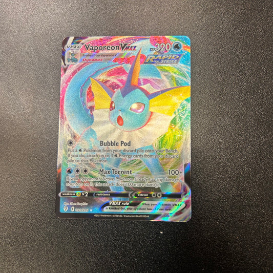 Pokemon TCG Vaporeon VMAX Full Art 030/203 Evolving Skies