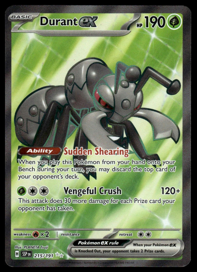 Pokemon TCG Durant ex #215/191 SV08: Surging Sparks