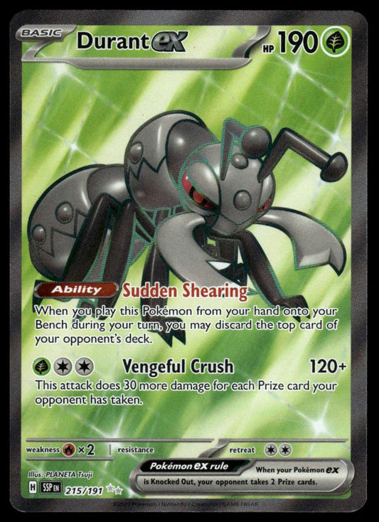 Pokemon TCG Durant ex #215/191 SV08: Surging Sparks