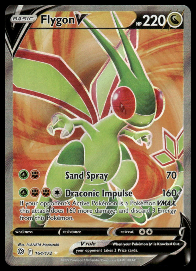 Pokemon TCG Flygon V (Full Art) #164/172 SWSH09: Brilliant Stars