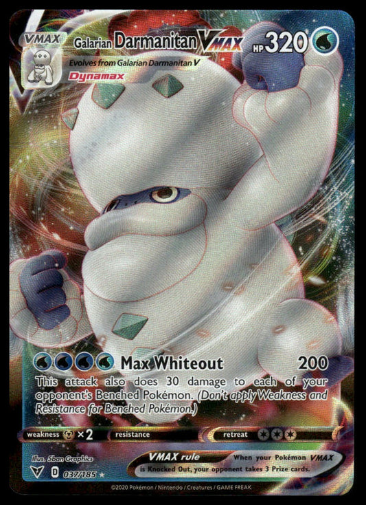 Pokemon TCG Galarian Darmanitan VMAX #037/185 SWSH04: Vivid Voltage